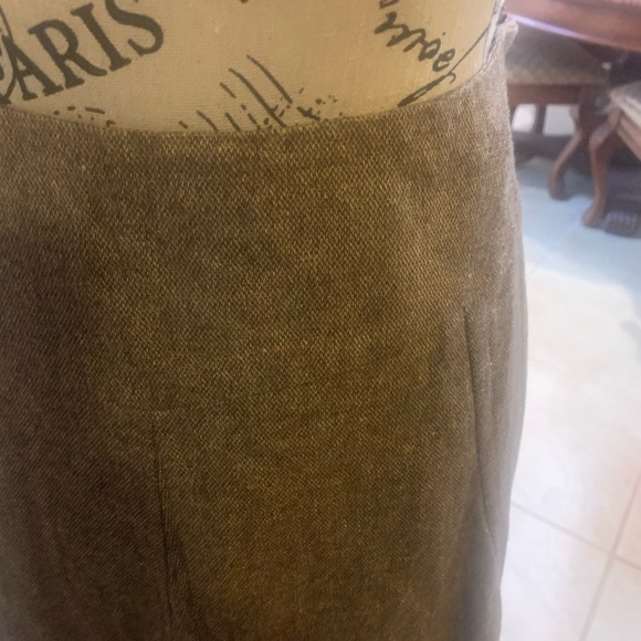 Brown Linen lined skirt - Picture 5 of 9